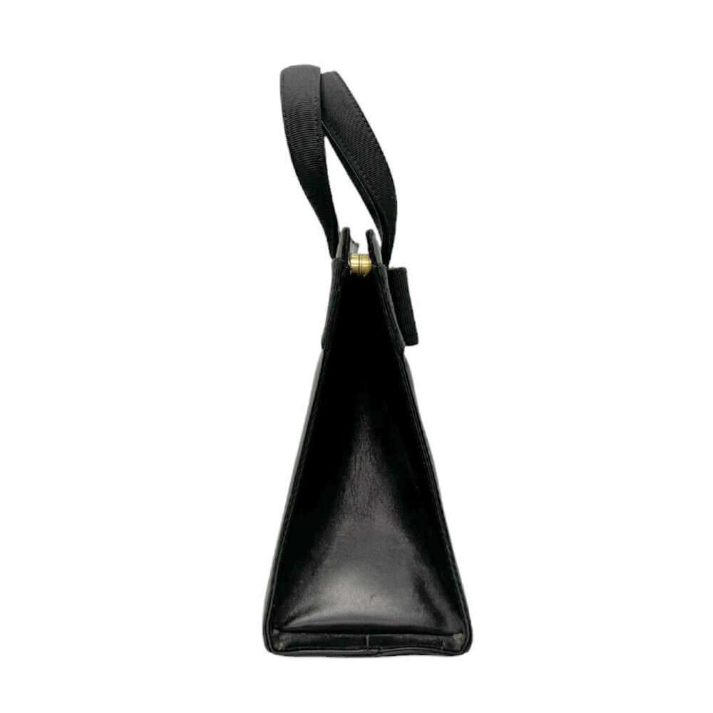 Salvatore Ferragamo Vara Ribbon Shoulder Bag Leather Black